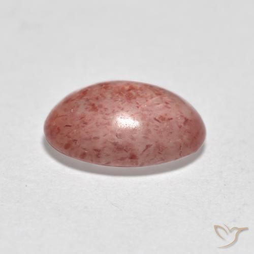 Quartz fraise Rose moyen naturelle ovale, 1.04 ct, Translucide