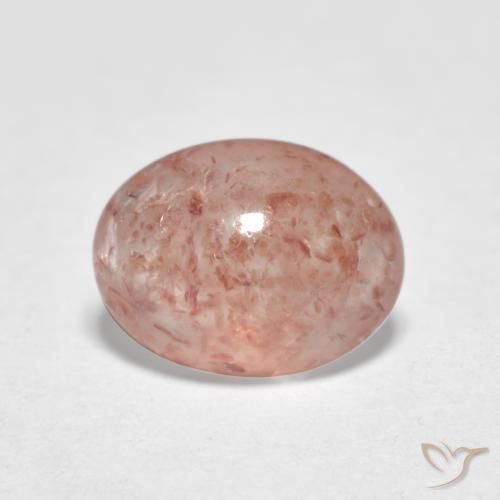 Quartz fraise Rose moyen naturelle ovale, 0.99 ct, Translucide