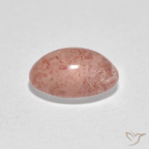 Quartz fraise Rose moyen naturelle ovale, 0.99 ct, Translucide