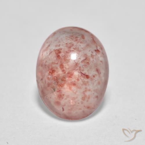 1.19ct Naturel Rose terreux Quartz fraise, ovale, Translucide