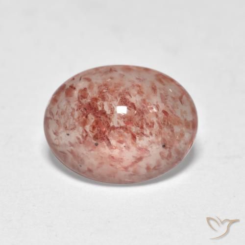 Quartz Fraise Rose moyen naturelle ovale, 1.12 ct, Translucide
