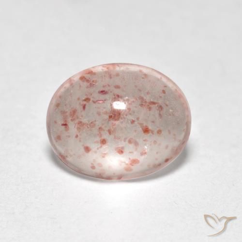 Quartz fraise Rose clair naturelle ovale, 0.90 ct, Transparent