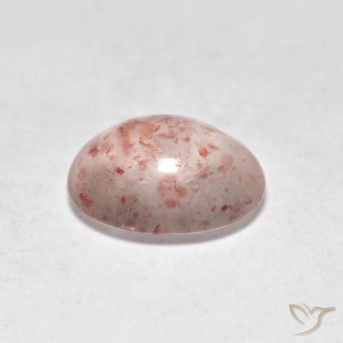 Quartz fraise Rose clair naturelle ovale, 0.90 ct, Transparent