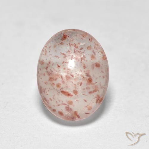 0.87ct Naturel Rose terreux Quartz Fraise, ovale, Transparent