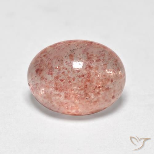 Quartz Fraise Rose terreux naturelle ovale, 1.20 ct, Translucide