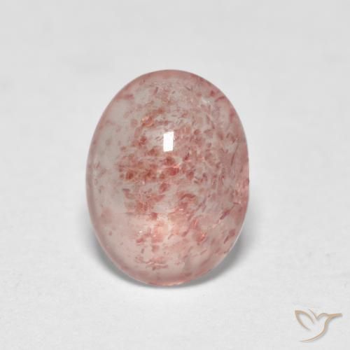 0.91ct Naturel Rose terreux Quartz fraise, ovale, Translucide
