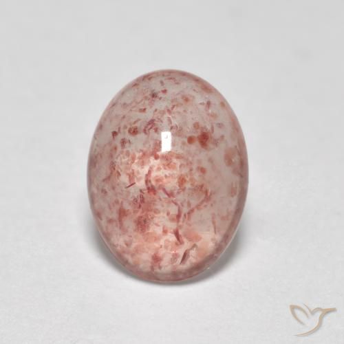 0.89ct Naturel Rose clair Quartz fraise, ovale, Translucide