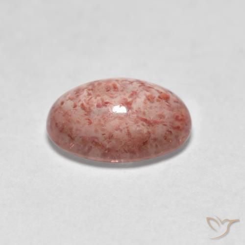 Quartz fraise Rose clair naturelle ovale, 0.89 ct, Translucide