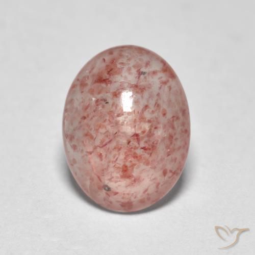 1.08ct Naturel Rose terreux Quartz fraise, ovale, Translucide