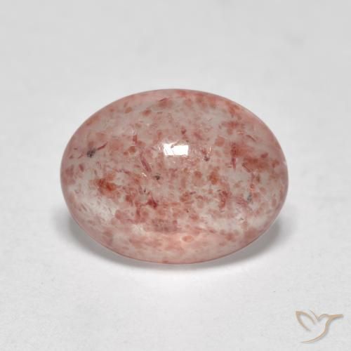 Quartz fraise Rose terreux naturelle ovale, 1.08 ct, Translucide