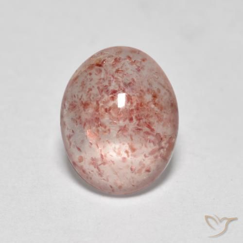 1.02ct Naturel Rose clair Quartz Fraise, ovale, Transparent