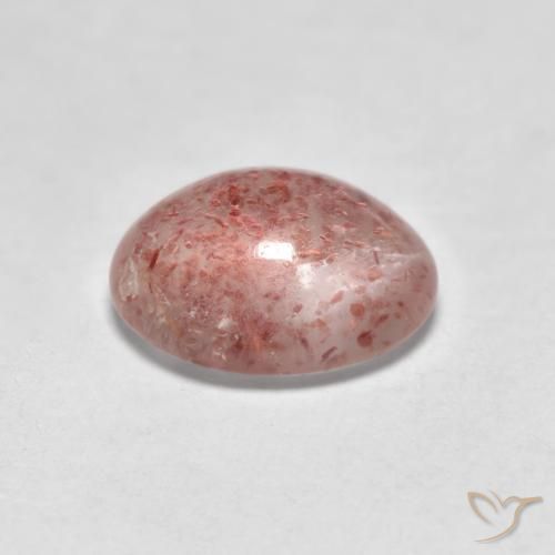 Quartz fraise Rose clair naturelle ovale, 1.02 ct, Transparent