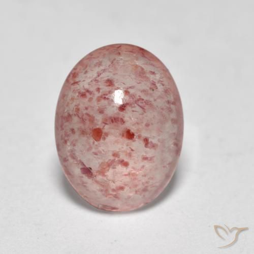 1.09ct Naturel Rose moyen Quartz Fraise, ovale, Translucide