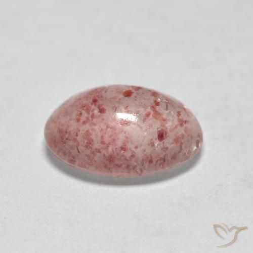 Quartz fraise Rose moyen naturelle ovale, 1.09 ct, Translucide