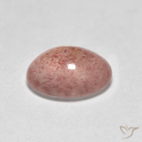 Quartz fraise Rose terreux naturelle ovale, 1.03 ct, Translucide