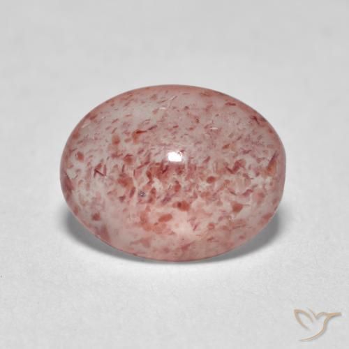 0.98ct Naturel Rose moyen-léger Quartz Fraise, ovale, Translucide