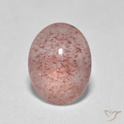 1.11ct Naturel Rose moyen-léger Quartz fraise, ovale, Translucide