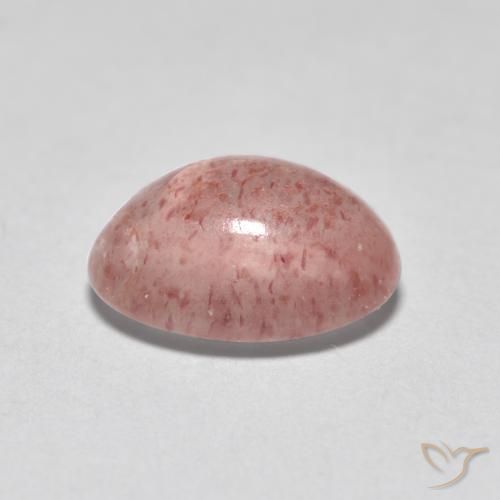 Quartz fraise Rose moyen-léger naturelle ovale, 1.11 ct, Translucide