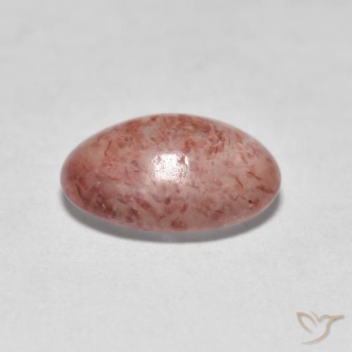 Quartz fraise Rose clair naturelle ovale, 0.93 ct, Translucide