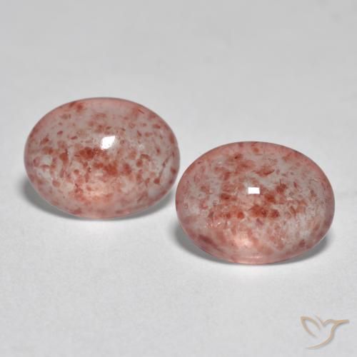 1.99ctw Naturel Rose moyen-léger Quartz fraise, ovale, Translucide