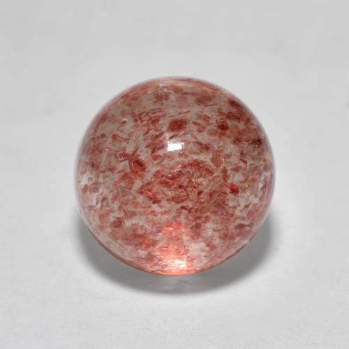 Quartz fraise rose naturelle coupe roude, 1,95 ct, translucide