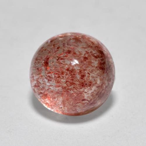 Quartz fraise rose naturelle coupe roude, 1,95 ct, translucide