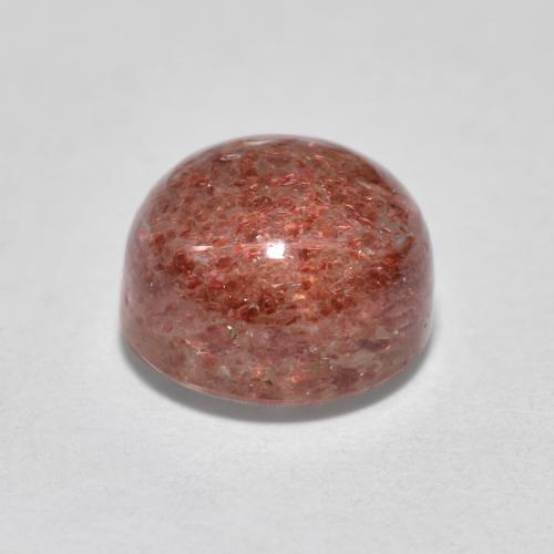Quartz fraise rose naturelle coupe roude, 1,95 ct, translucide