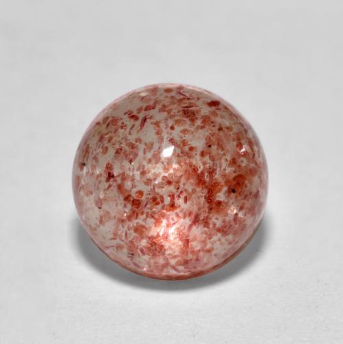 Quartz fraise rose naturelle coupe roude, 1,64 ct, translucide