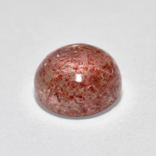 Quartz fraise rose naturelle coupe roude, 1,64 ct, translucide