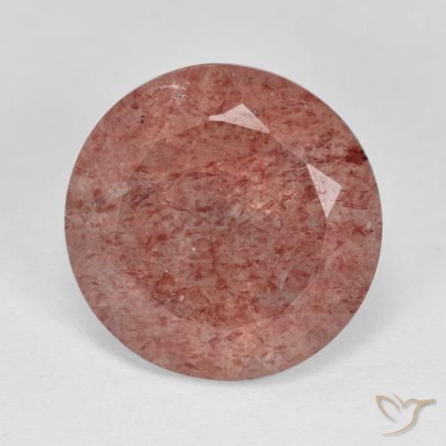 Quartz Fraise Rose moyen naturelle Tour, 6.90 ct, Translucide