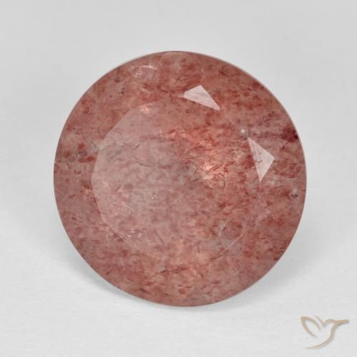 Quartz Fraise Rose moyen naturelle Tour, 6.90 ct, Translucide
