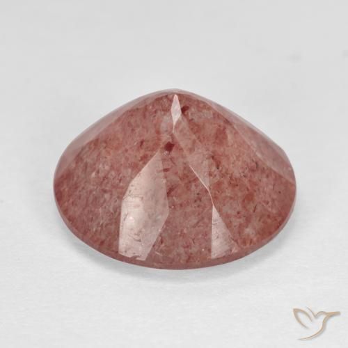 Quartz Fraise Rose moyen naturelle Tour, 6.90 ct, Translucide