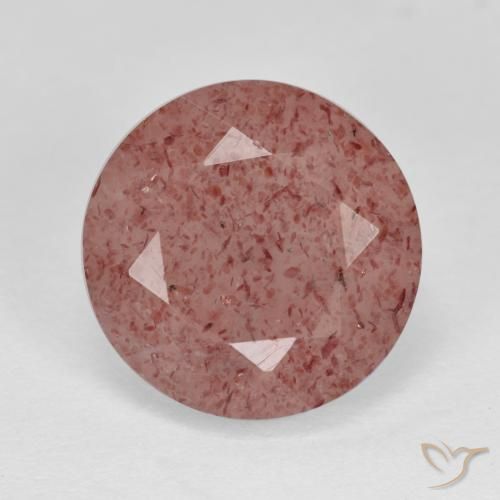 Quartz Fraise Rose moyen naturelle Tour, 6.14 ct, Translucide
