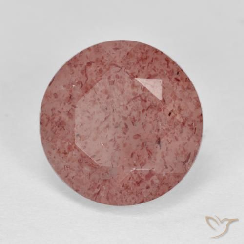 Quartz Fraise Rose moyen naturelle Tour, 6.14 ct, Translucide