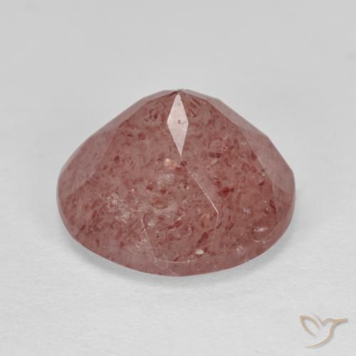Quartz Fraise Rose moyen naturelle Tour, 6.14 ct, Translucide