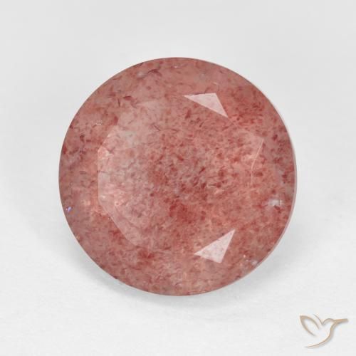 Quartz fraise Rose moyen naturelle Tour, 4.46 ct, Translucide