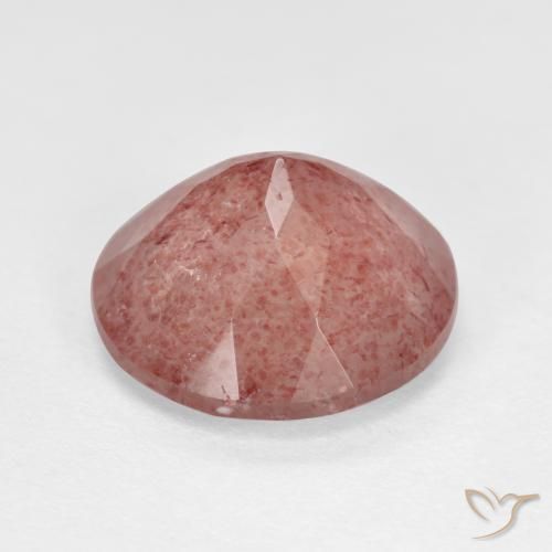 Quartz fraise Rose moyen naturelle Tour, 4.46 ct, Translucide