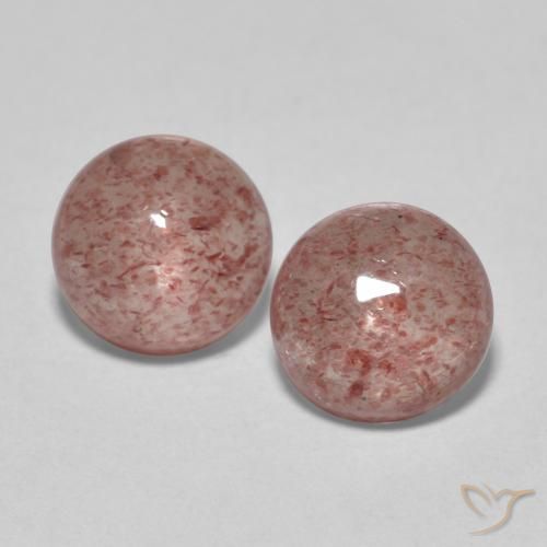 3.42ctw Naturel Rose moyen Quartz Fraise, Tour, Translucide