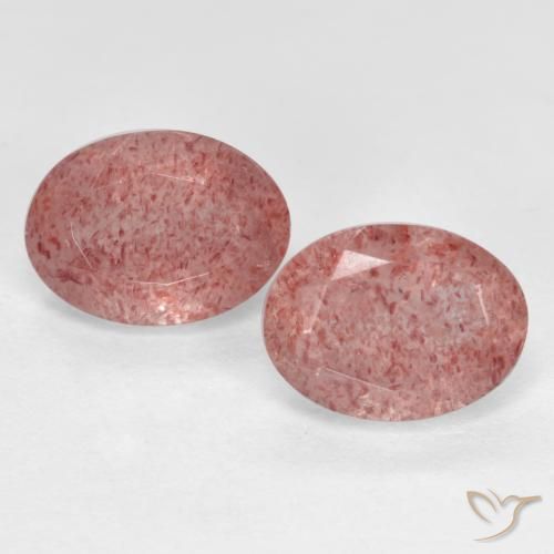Shop natural 2.69ct Rose terreux Quartz Fraise gems, ovale, from Russie at GemSelect. In stock, global shipping!