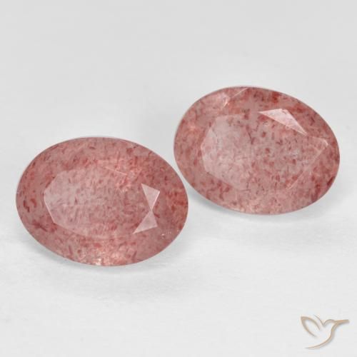 Shop natural 2.69ct Rose terreux Quartz Fraise gems, ovale, from Russie at GemSelect. In stock, global shipping!