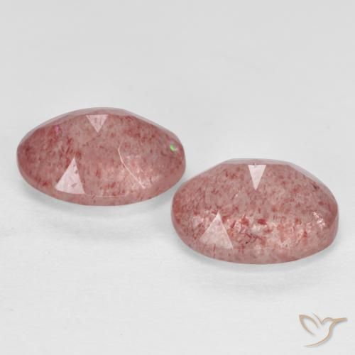 Shop natural 2.69ct Rose terreux Quartz Fraise gems, ovale, from Russie at GemSelect. In stock, global shipping!
