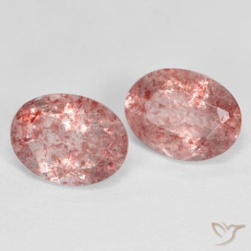 Shop natural 2.53ct Rose moyen-léger Quartz fraise gems, ovale, from Russie at GemSelect. In stock, global shipping!