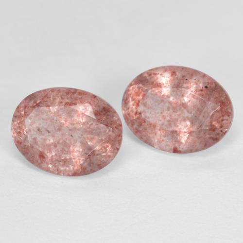 Achetez naturel 2,35ct rose terreux quartz fraise gems, coupe ovale, en provenance russie chez gemselect. en stock, livraison internationale!