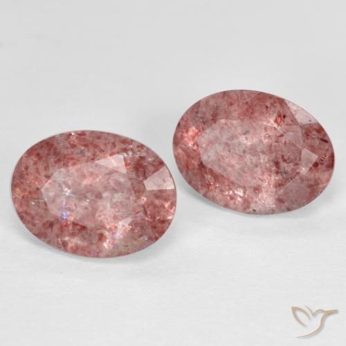 Shop natural 2.47ct Rose moyen Quartz Fraise gems, ovale, from Russie at GemSelect. In stock, global shipping!