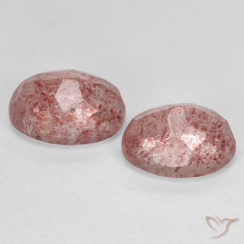 Shop natural 2.92ct Rose moyen Quartz fraise gems, ovale, from Russie at GemSelect. In stock, global shipping!