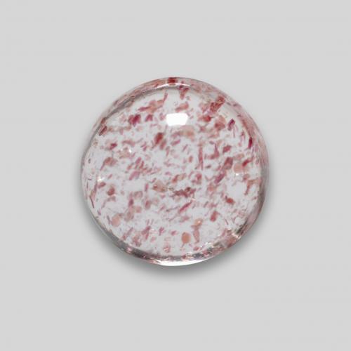 Quartz fraise rose naturelle coupe roude, 0,95 ct, translucide