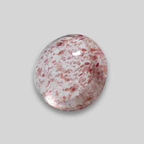Quartz fraise rose naturelle coupe roude, 0,95 ct, translucide