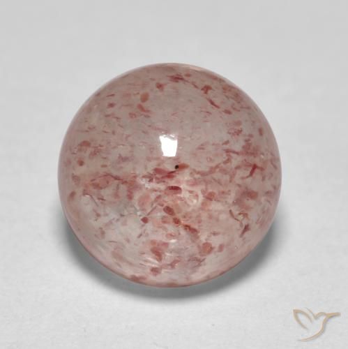 1.89ct Naturel Rose terreux Quartz Fraise, Tour, Translucide