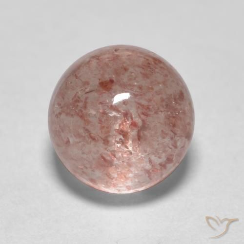 Quartz fraise Rose clair naturelle Coupe roude, 1.43 ct, Translucide