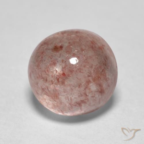 Quartz fraise Rose clair naturelle Coupe roude, 1.43 ct, Translucide